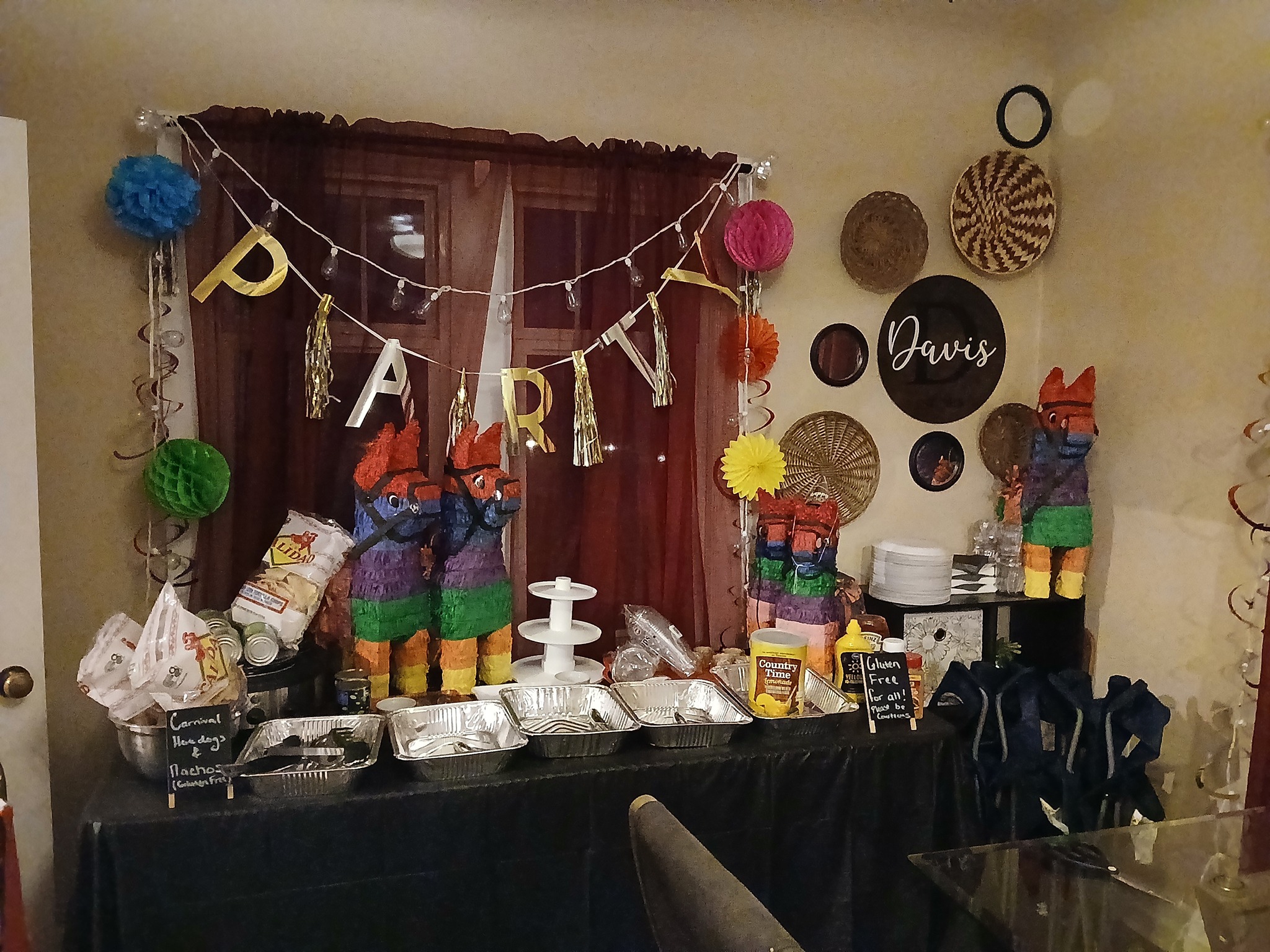 Carnival party food table